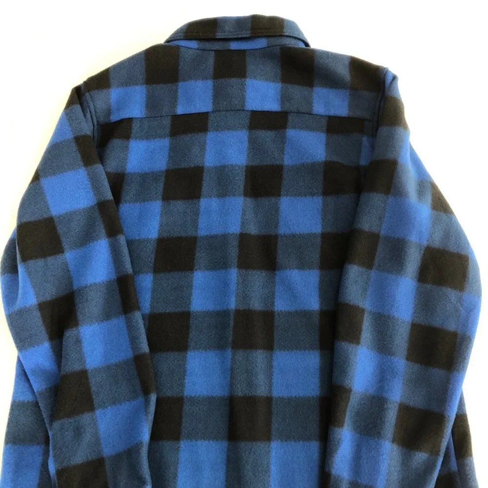 Northern Souvenirs Casual Button Down Polyester Check Jacket Blue Black Sz S NWT - Picture 7 of 12